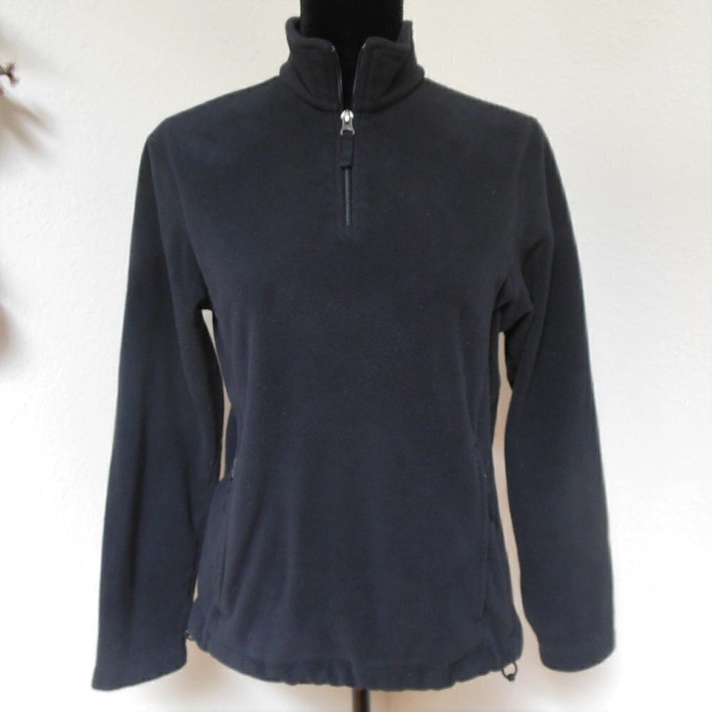 Lands end 1/4 Zip Black Pullover